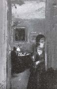 Adolph von Menzel, Living room and sister of the artist